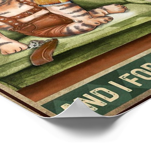Chat Drink Bier Vintag Poster (Ecke)