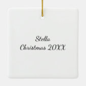 Chat Foto Square - Weihnachten Keramikornament (Rückseite)