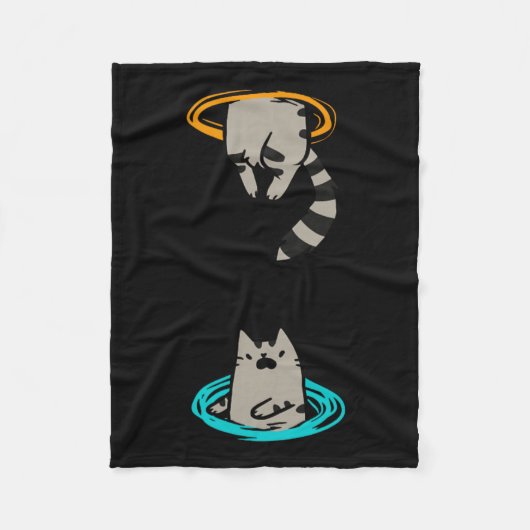 Chat Funny Video Game Tier Fleecedecke (Vorderseite)