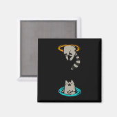 Chat Funny Video Game Tier Magnet (Vorderseite/Rückseite)