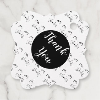 Chat-Gesicht einfache Linie Geschenkanhänger