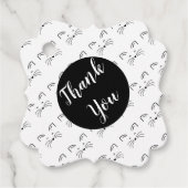 Chat-Gesicht einfache Linie Geschenkanhänger (Vorderseite)