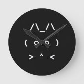 Chat GPT High-Tech AI Wall Clock - schwarz Runde Wanduhr (Vorderseite)