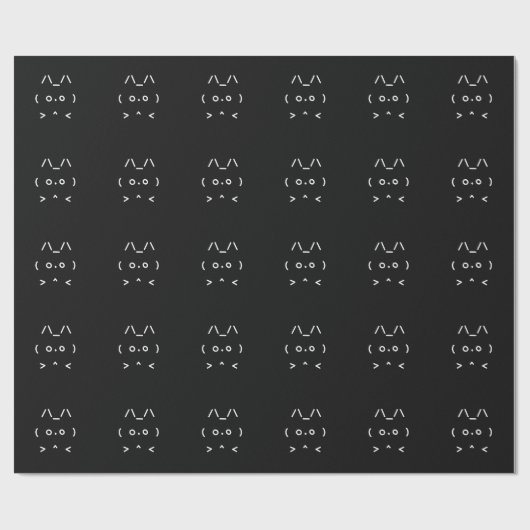 Chat GPT Tech Savvy Wrapping Paper Black Geschenkpapier (Flach)