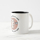 ‚Chat Grincheux avec Tasse‘ Zweifarbige Tasse (VorderseiteRechts)