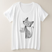 Chat Große Größe T-Shirt (Design vorne)