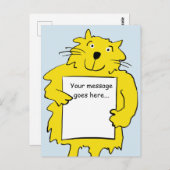 Chat-Halteplatte für Ihre eigene Nachricht Postkarte (Vorne/Hinten)