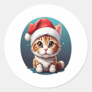 Chat-Hut 2 Runder Aufkleber