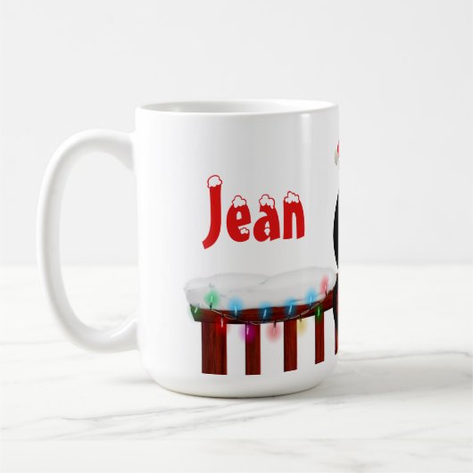 Chat in Caps Personalisierte Weihnachten Kaffeetasse (Links)