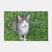 Chat in Clover Sprichwort Hallo Fußmatte (Vorderseite)