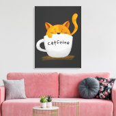Chat in Kaffee Tasse Leinwand (Insitu (Wohnzimmer))