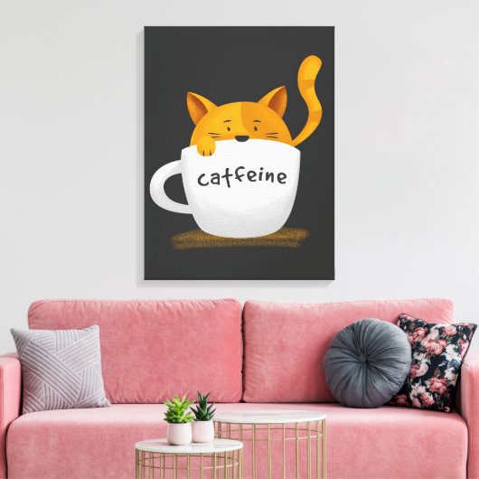 Chat in Kaffee Tasse Leinwand (Insitu (Wohnzimmer))