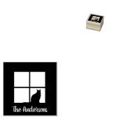 Chat in Window Simple Modern Script Name Niedlich Gummistempel (Stempel)