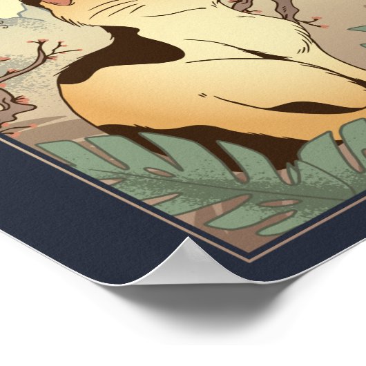 Chat japanische Art Style Poster (Ecke)