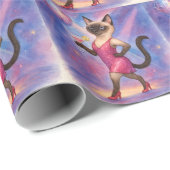 Chat-Junggeselinnen-Abschied im rosa Thema Geschenkpapier (Rolleneckpunkt)