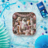 Chat-Junggeselinnen-Abschied im rosa Thema Pappteller (Party)