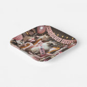 Chat-Junggeselinnen-Abschied im rosa Thema Pappteller (Gewinkelt)