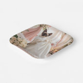 Chat-Junggeselinnen-Abschied im rosa Thema Pappteller (Gewinkelt)