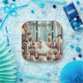 Chat-Junggeselinnen-Abschied im rosa Thema Pappteller (Party)