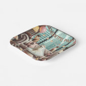 Chat-Junggeselinnen-Abschied im rosa Thema Pappteller (Gewinkelt)