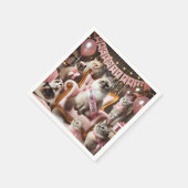 Chat-Junggeselinnen-Abschied im rosa Thema Serviette (Ecke)