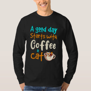 Chat Kaffee Tasse Chat Niedlich Kaffee Cat Mama T-Shirt