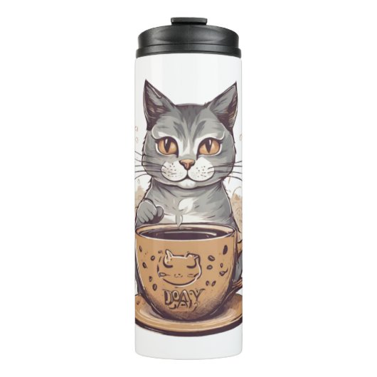 Chat-Kaffee Thermosbecher (Vorderseite)
