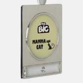 Chat-Karten, schwarz und weiß Banner-Ornament Silber (Rechts)