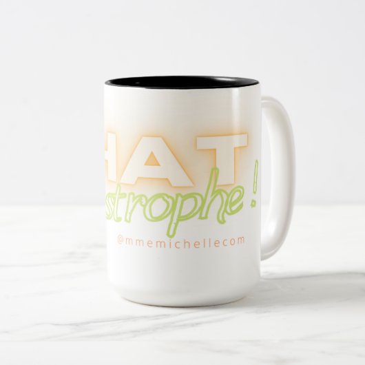Chat-Katastrophe! Französische Ausdruckskatze Zweifarbige Tasse (VorderseiteRechts)