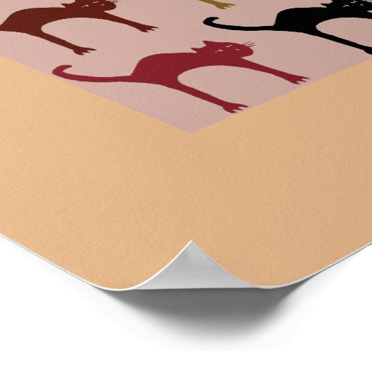 Chat/Katzenmuster Poster (Ecke)