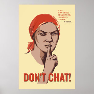 Chat kein Vintages sowjetisches Poster mit benutze