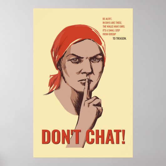 Chat kein Vintages sowjetisches Poster mit benutze (Vorne)