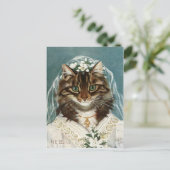 Chat La mariée Postkarte (Stehend Vorderseite)