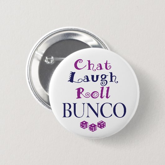 Chat, Lachen, Rolle - bunco Button (Vorne & Hinten)