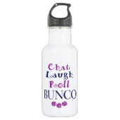 Chat, Lachen, Rolle - bunco Edelstahlflasche (Vorderseite)