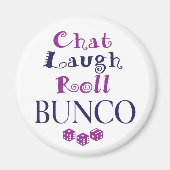 Chat, lachen, rollen - bunco magnet (Vorne)