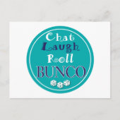 Chat, lachen, rollen - bunco postkarte (Vorderseite)