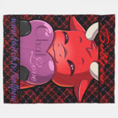 CHAT LIEBE 2 FLEECEDECKE (Vorderseite (Horizontal))