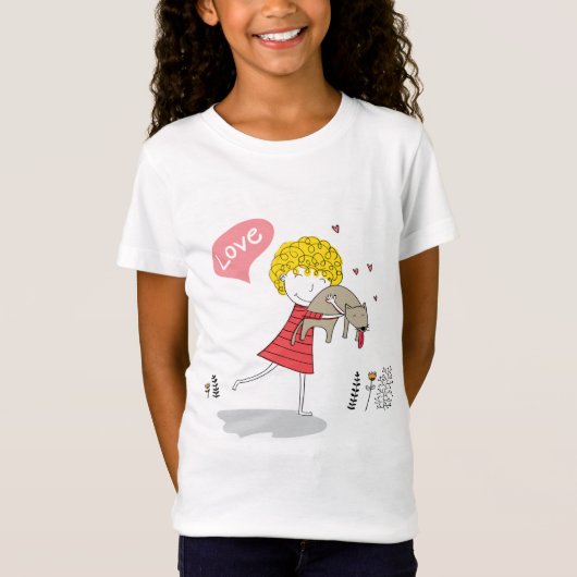 Chat Liebe Kaffee T-Shirt (Vorderseite)