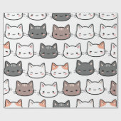 Chat Liebhaber Sammlung Wrapping Paper Geschenkpapier (Flach)
