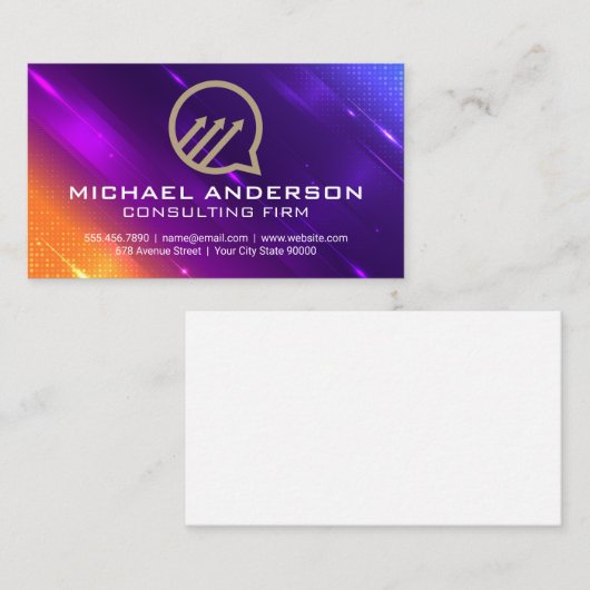 Chat-Logo für Unternehmenswachstum | Digi Tech Bac Visitenkarte (Vorne/Hinten)