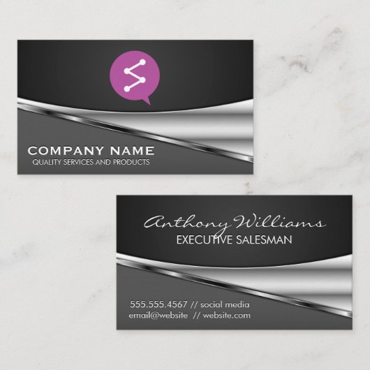 Chat-Logo Visitenkarte (Vorne/Hinten)