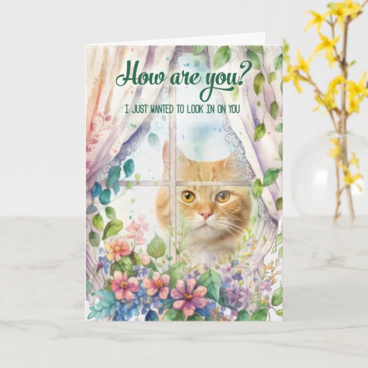 Chat Lover Garden Window wird gut Karte (Gelbe Blume)