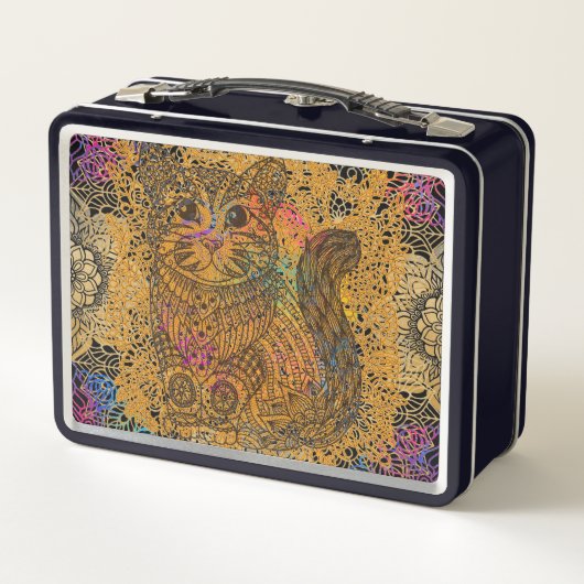 Chat-Lunch Box Metall Brotdose (Rückseite)