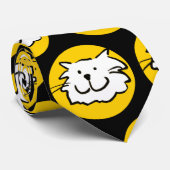 Chat lustiges Gesichtsdesign Krawatte (Gerollt)