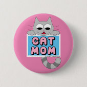 Chat Mama Niedlich Chat Lover Taste Rosa Button (Vorderseite)