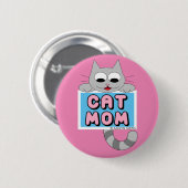 Chat Mama Niedlich Chat Lover Taste Rosa Button (Vorne & Hinten)