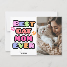 Chat-Mama-Postkarte mit benutzerdefiniertem Foto u Postkarte