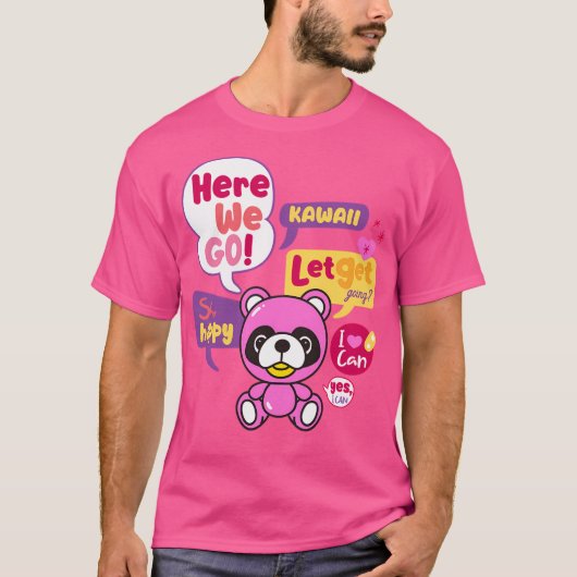 Chat mit Bären T-Shirt (Vorderseite)