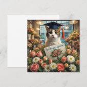 Chat mit Blume mit Glückwunschkarte (Vorne/Hinten)